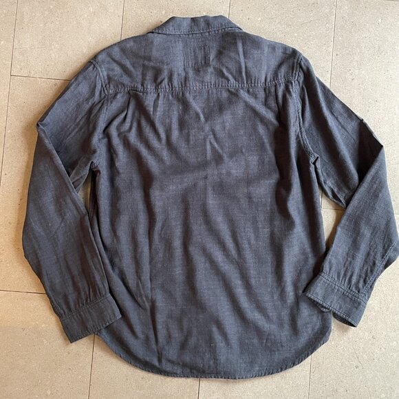 Luxury Rails Men's Wyatt Shirt in Black Chambray Cotton-Size Small - Picture 6 of 13